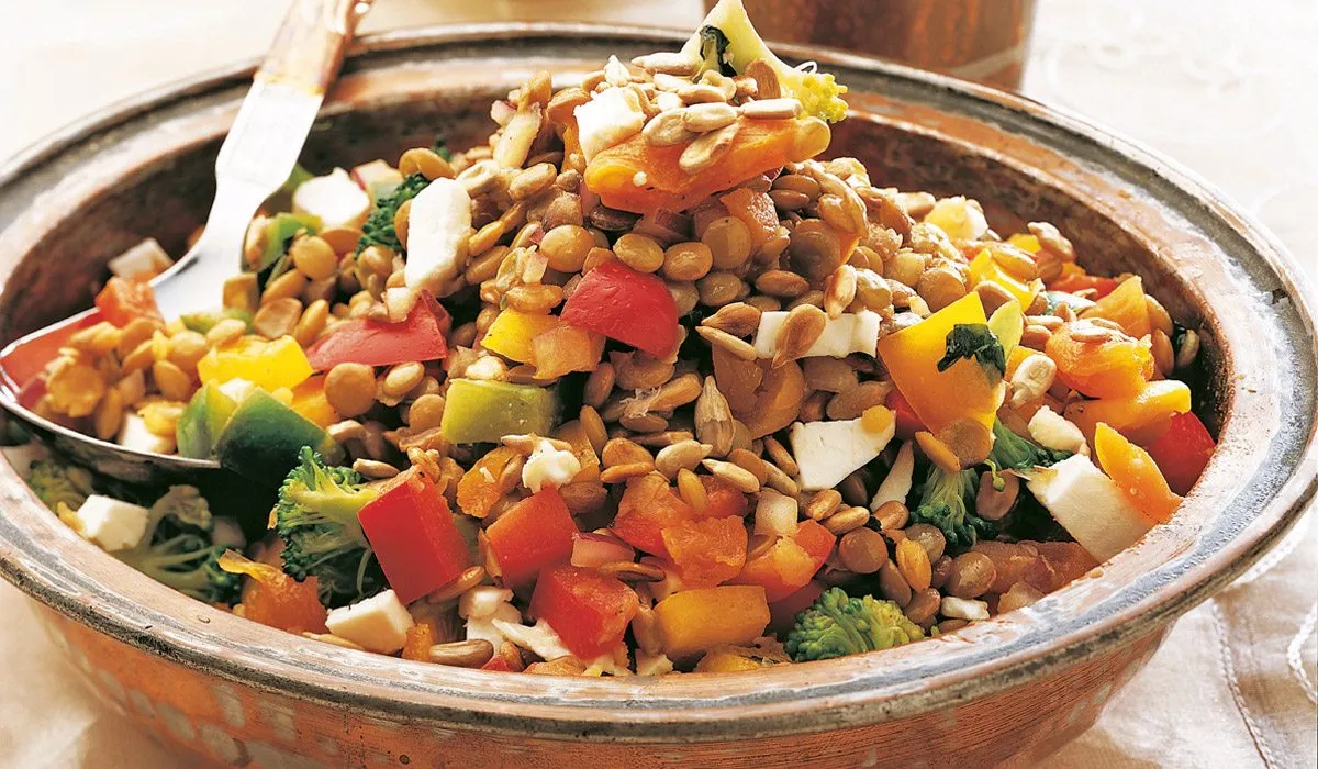 Ensalada de lentejas de Medio Oriente
