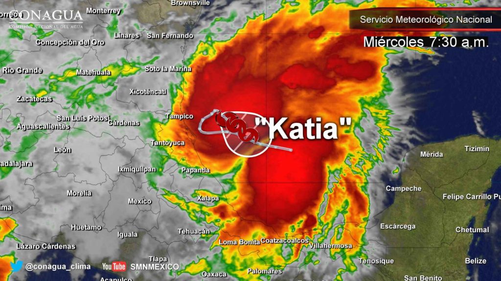 Persistirán lluvias por tormenta tropical Katia