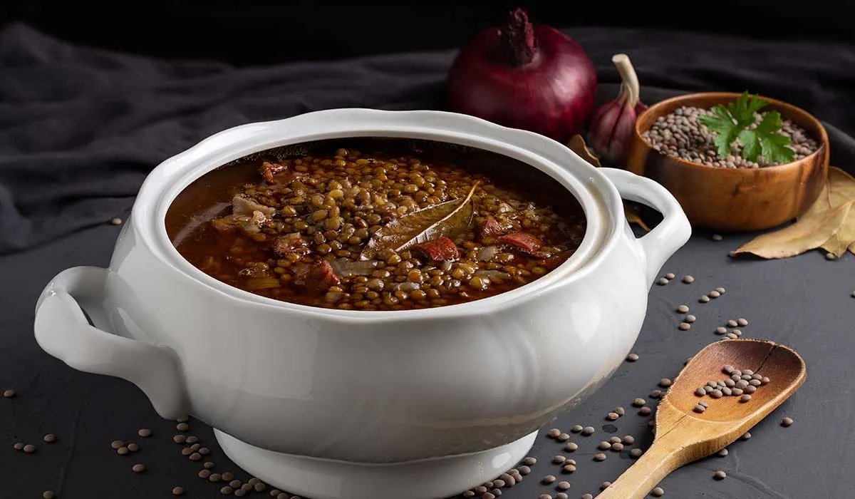 receta de lentejas con costillas de puerco