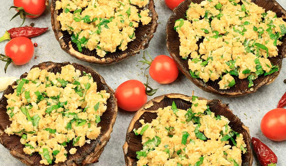portobellos gratinados con brocoli