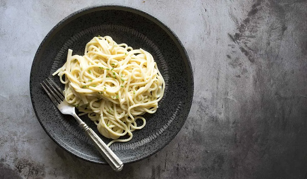 receta de espagueti Alfredo