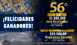 56 Gran Sorteo y Sorteo de Agradecimiento 2021 ganadores