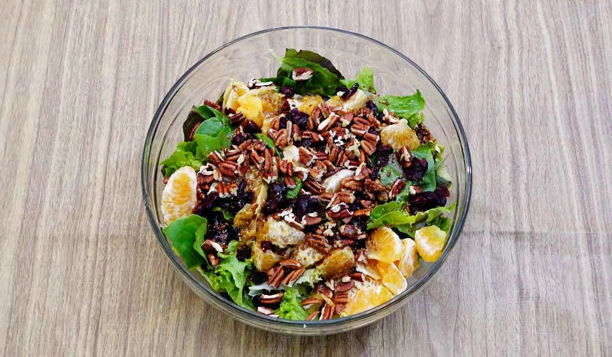 cómo hacer una ensalada usando mandarina