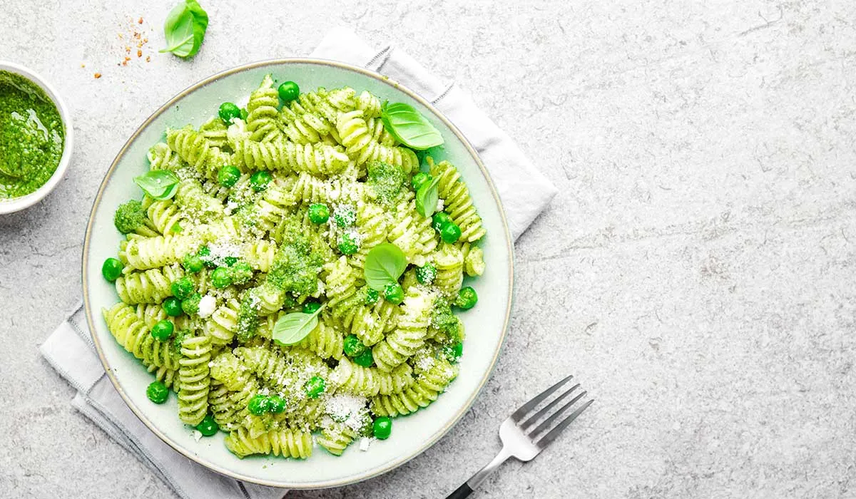 receta de pasta al pesto con pollo