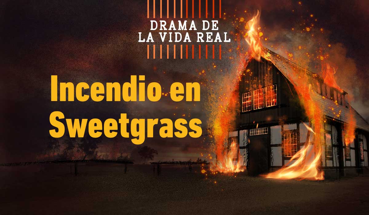 Incendio en Sweetgrass: el fuego devora una casa
