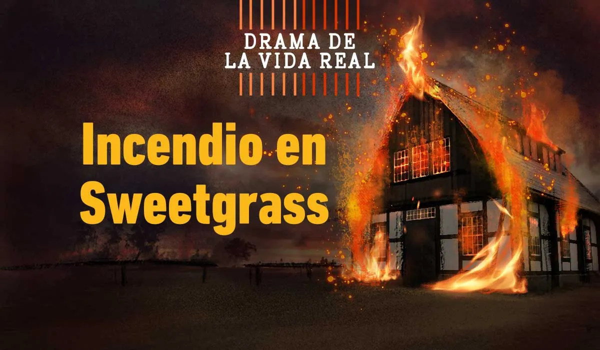 casa en llamas en Sweetgrass
