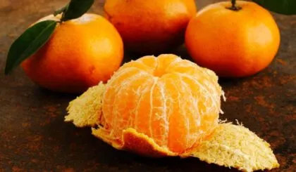la cáscara de mandarina