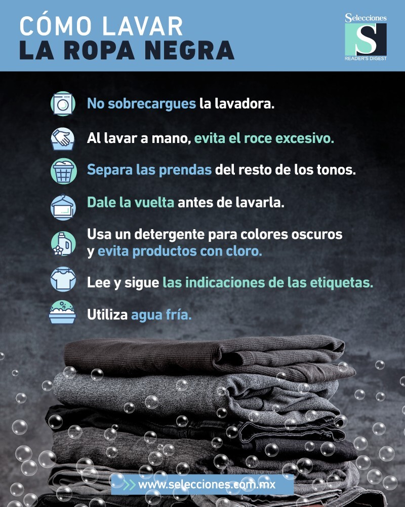 lavar ropa negra correctamente