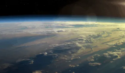 Polvo de diamante en la atmósfera