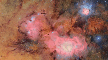 Así captó el observatorio Vera Rubin las nebulosas Trífida y Laguna