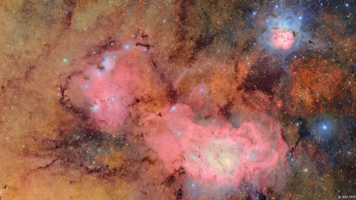 Así captó el Observatorio Vera C. Rubin las nebulosas Trífida y Laguna