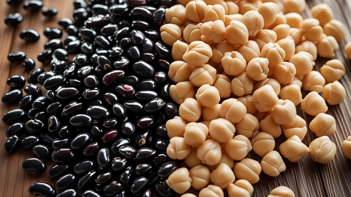 comer frijoles negros o garbanzos