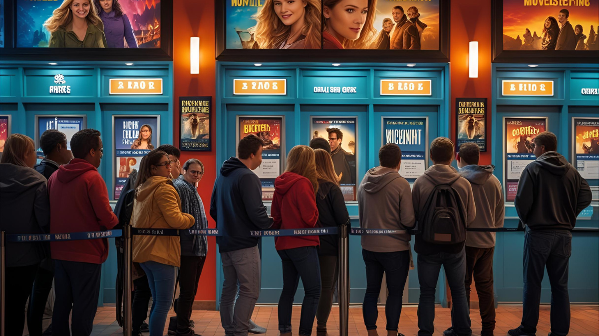 Hacer filas para conseguir entradas de cine