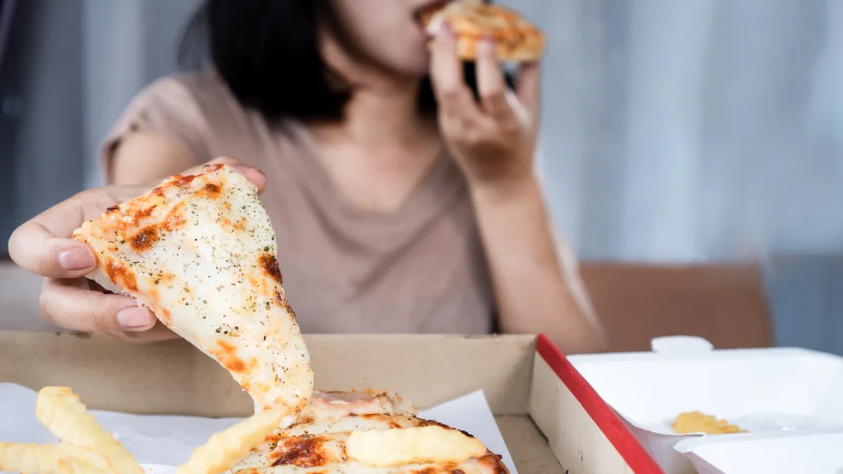 comer demasiado rápido