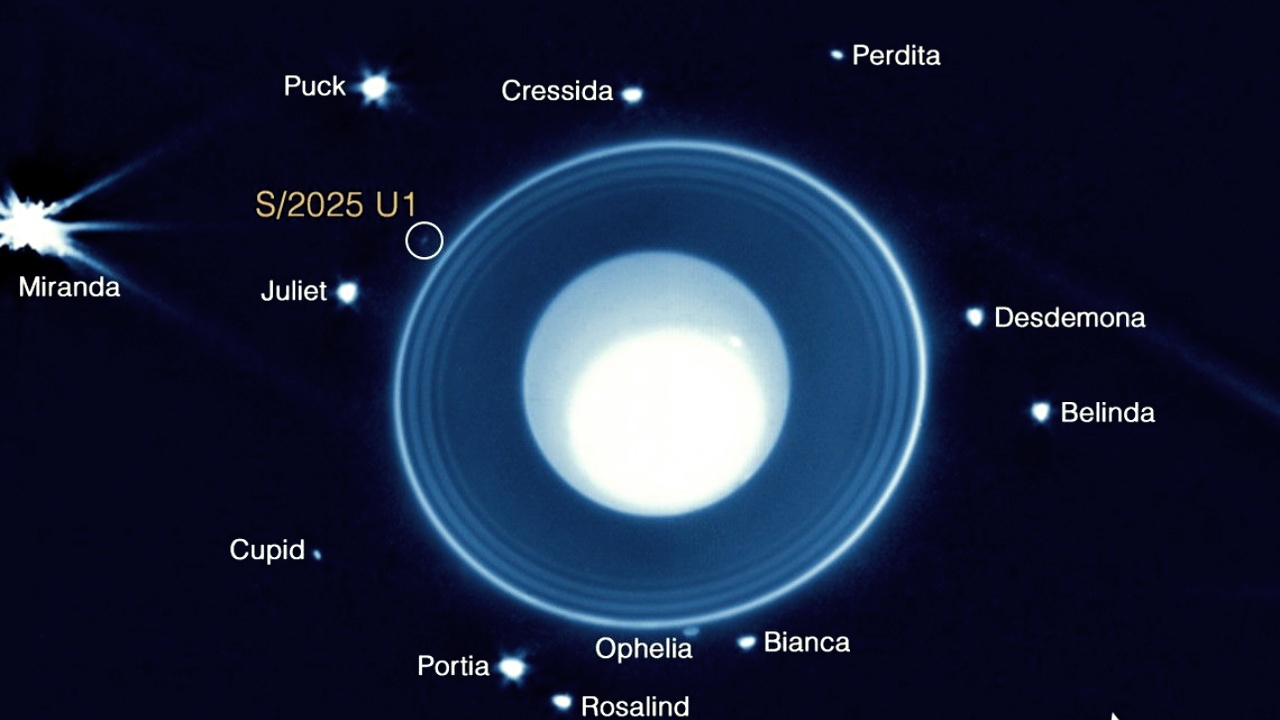 El telescopio James Webb descubre la luna 29 de Urano