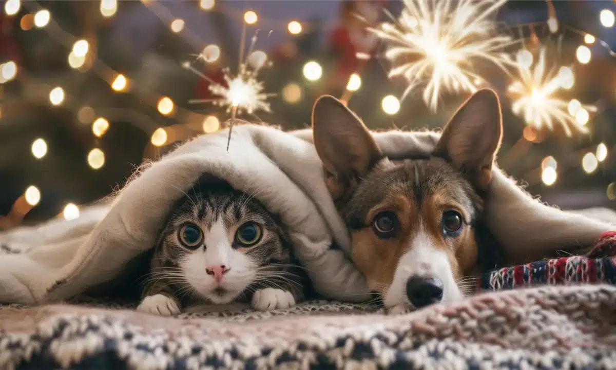 la pirotecnia puede alterar a tus mascotas