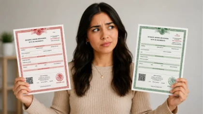 ¿Tu acta de nacimiento es color roja o verde? Esto es lo que significa cada una