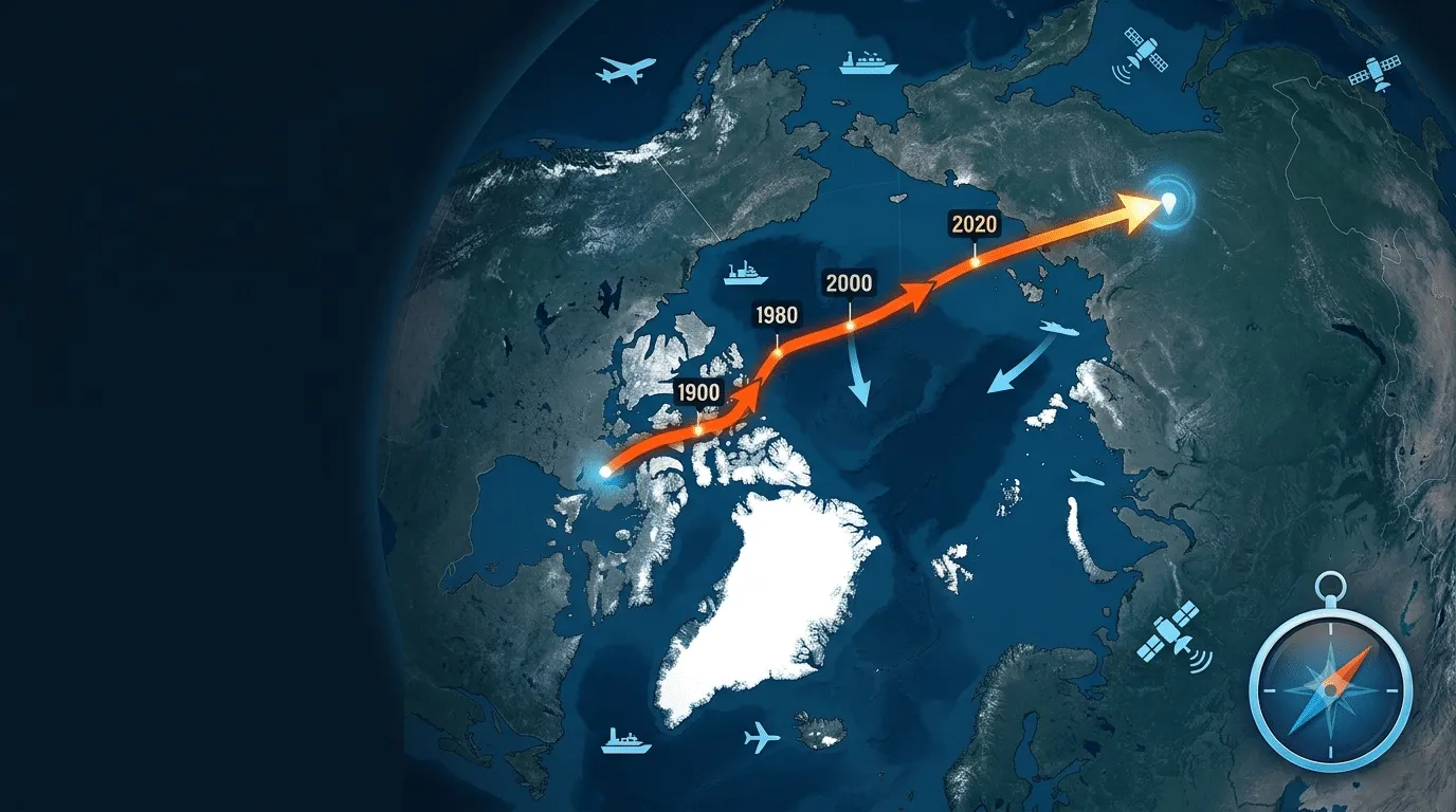 ¿Por qué el Polo Norte magnético se mueve hacia Siberia?